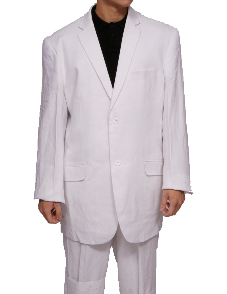 ENS SUPER 150's WHITE LINEN DRESS SUIT 42 L Long 42L / 40 NEW