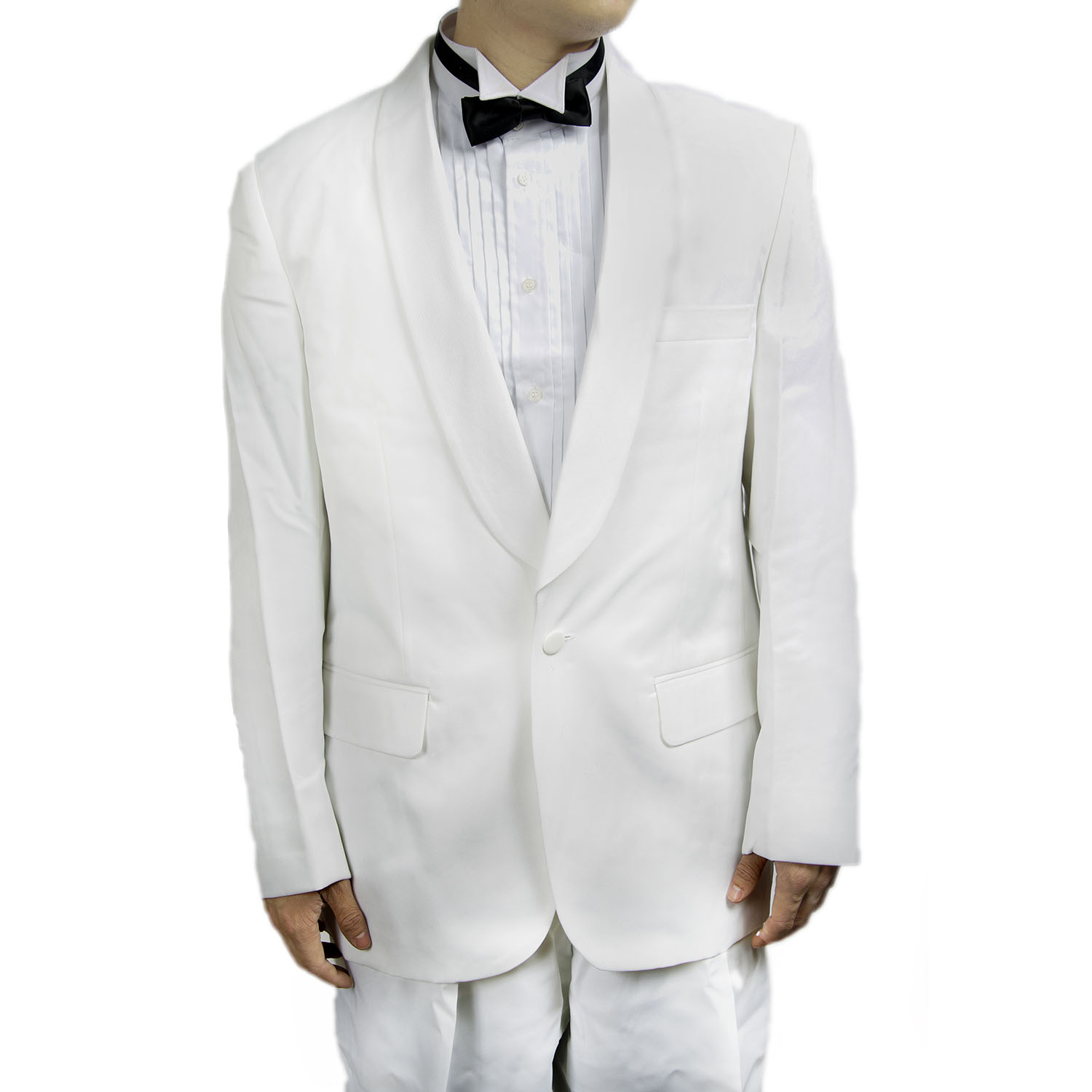 NEW Size 44s 44 S Short Mens White 1B Button Shawl Tuxedo Dinner Jacket ...