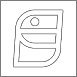 An abstract, geometric bird.