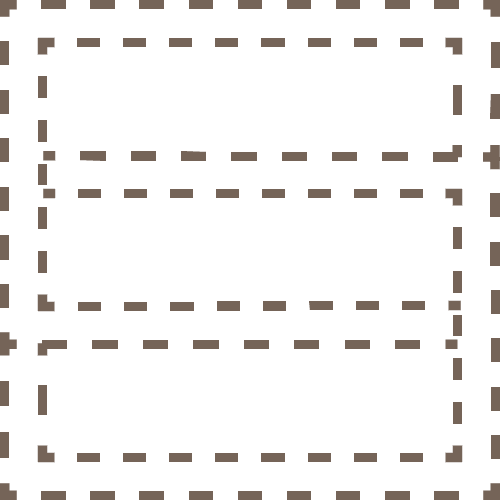 Dashed lines representing the interlocking areas of the Stratus "S" pattern.