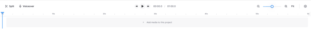 View of UI from Veed.io, showing timeline editing capabilities