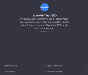 Best AI Video Generator - Veed.IO screen grab