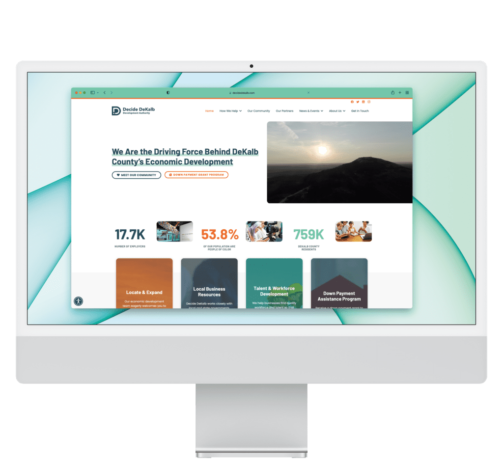 Decide DeKalb website on a computer