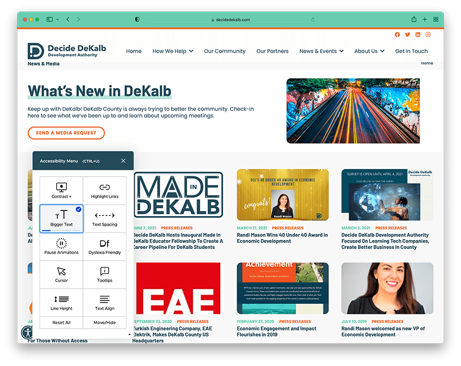 Accessibility widget