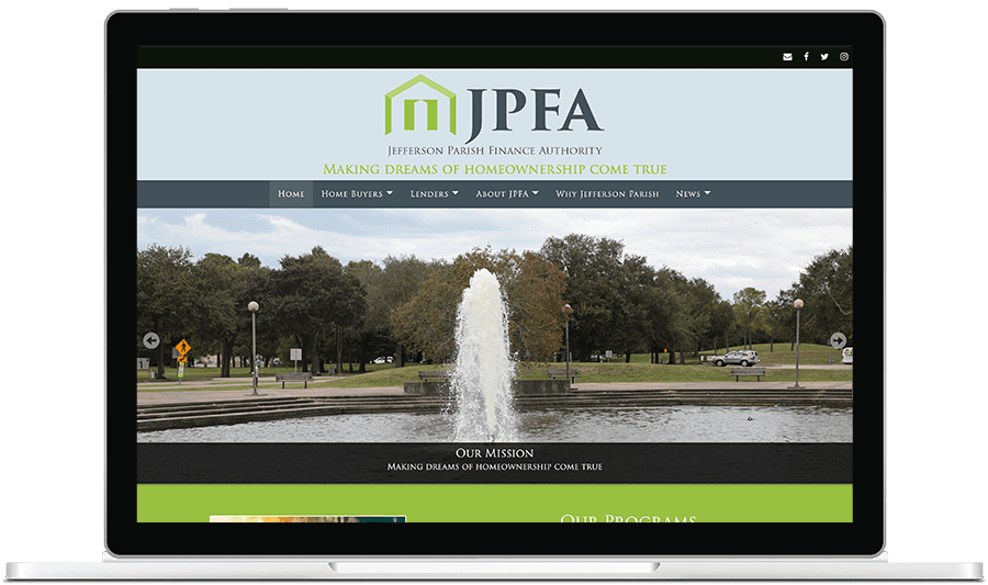 JPFA's old website in summer 2023. It is friendly, but dated.