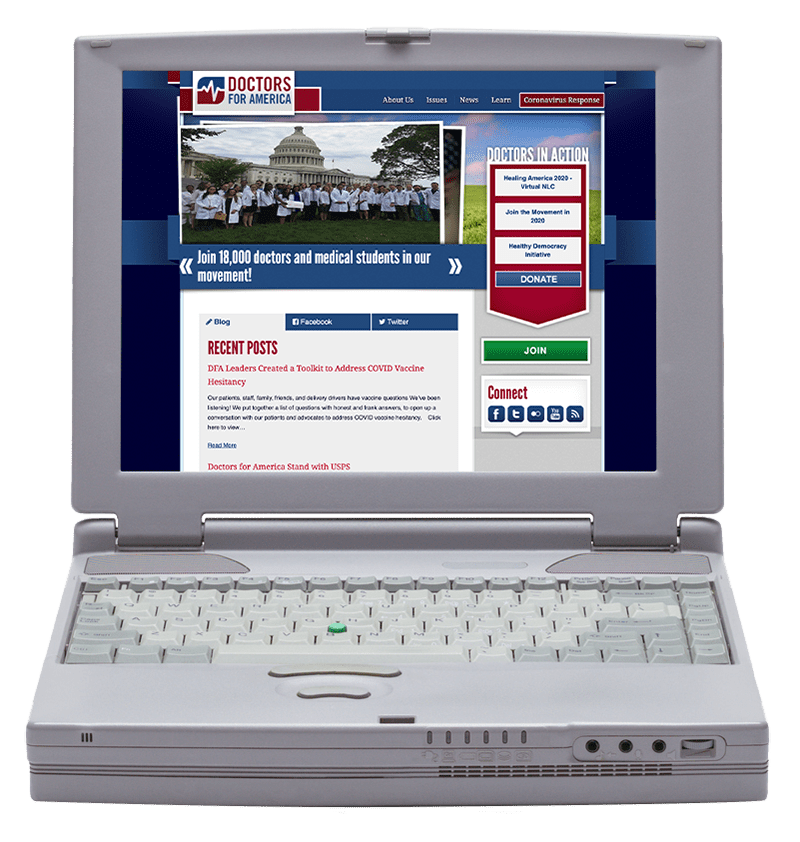 Doctors for America's previous website