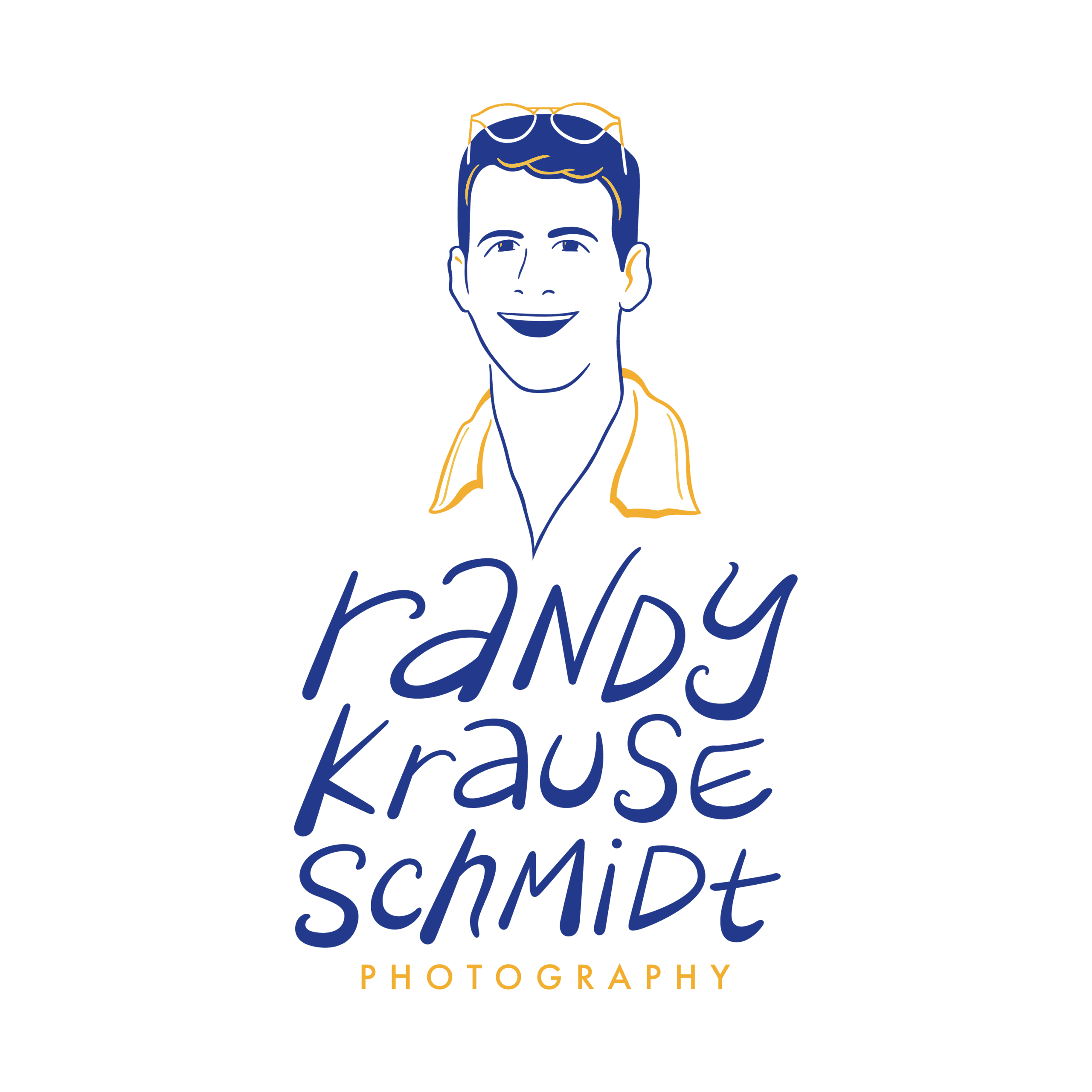 Randy Krause Schmidt's full photography logo, with portrait included
