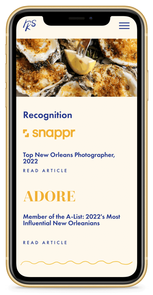 Two important points of recognition for Randy: Top New Orleans Photographer, 2022 from Snappr and Member of the A-List 2022's Most Influential New Orleanians from Adore