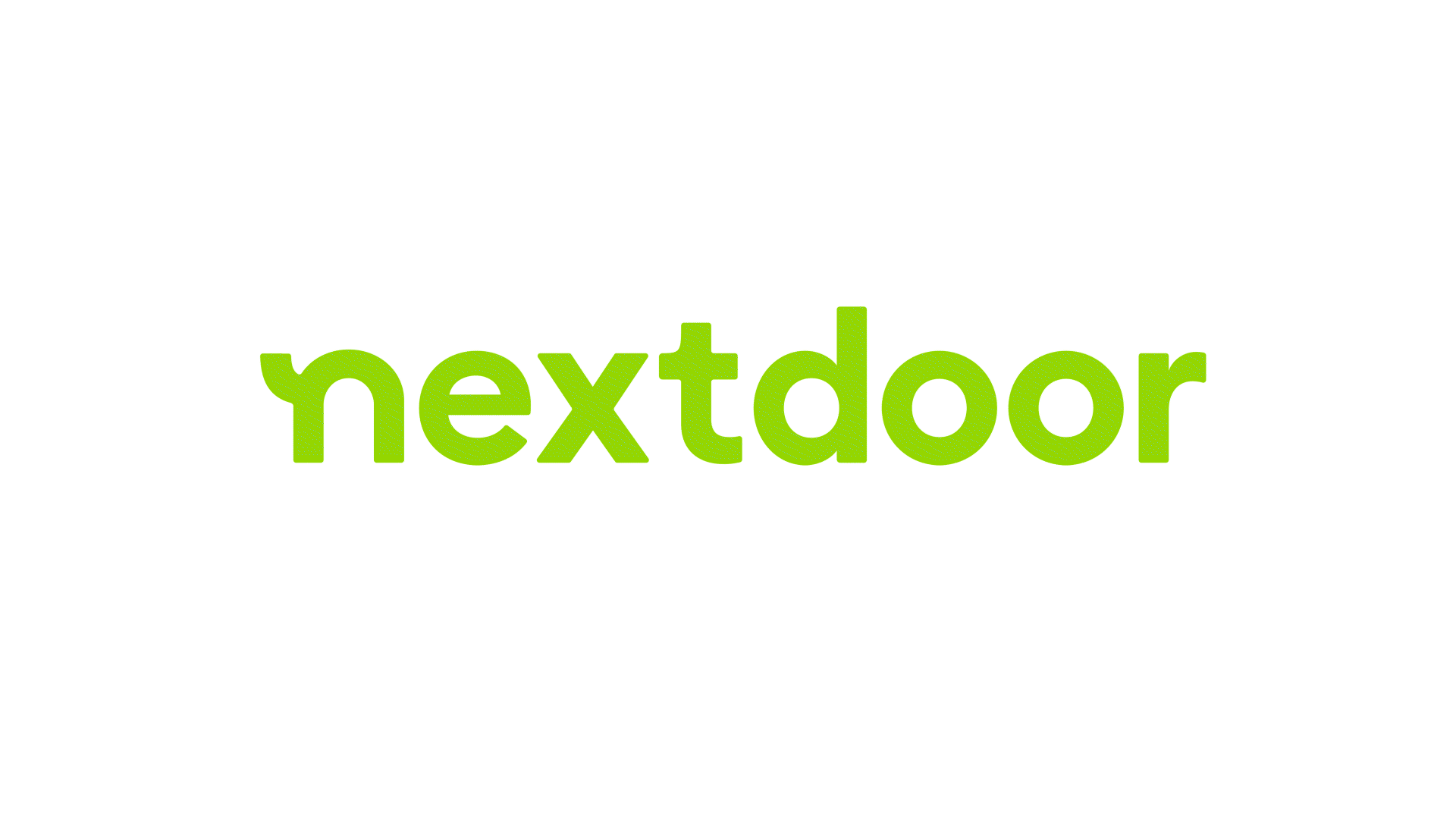 An animation of Nextdoor's old logo transitioning to the new logo