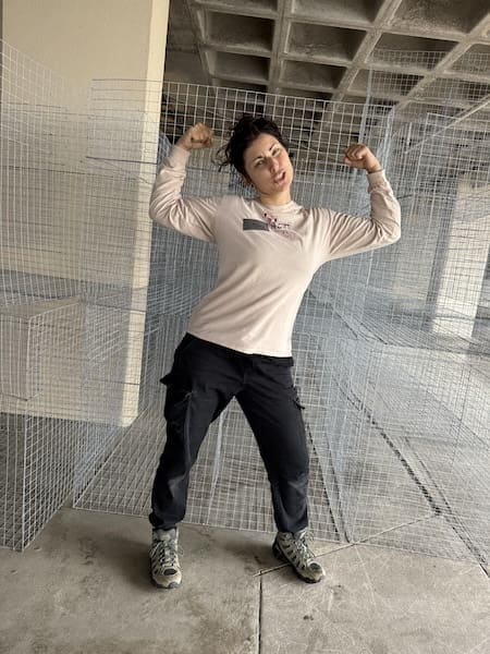 Sara volunteering in 2025