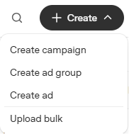 Creating a ChatGPT ad campaign, group, or ad.
