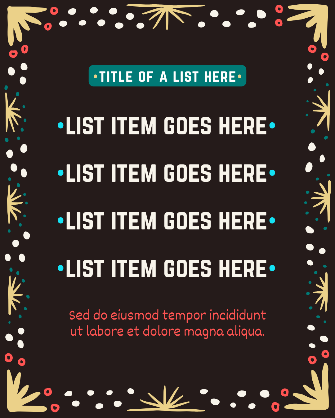 Canva post template in the style of hand painted festival signage.