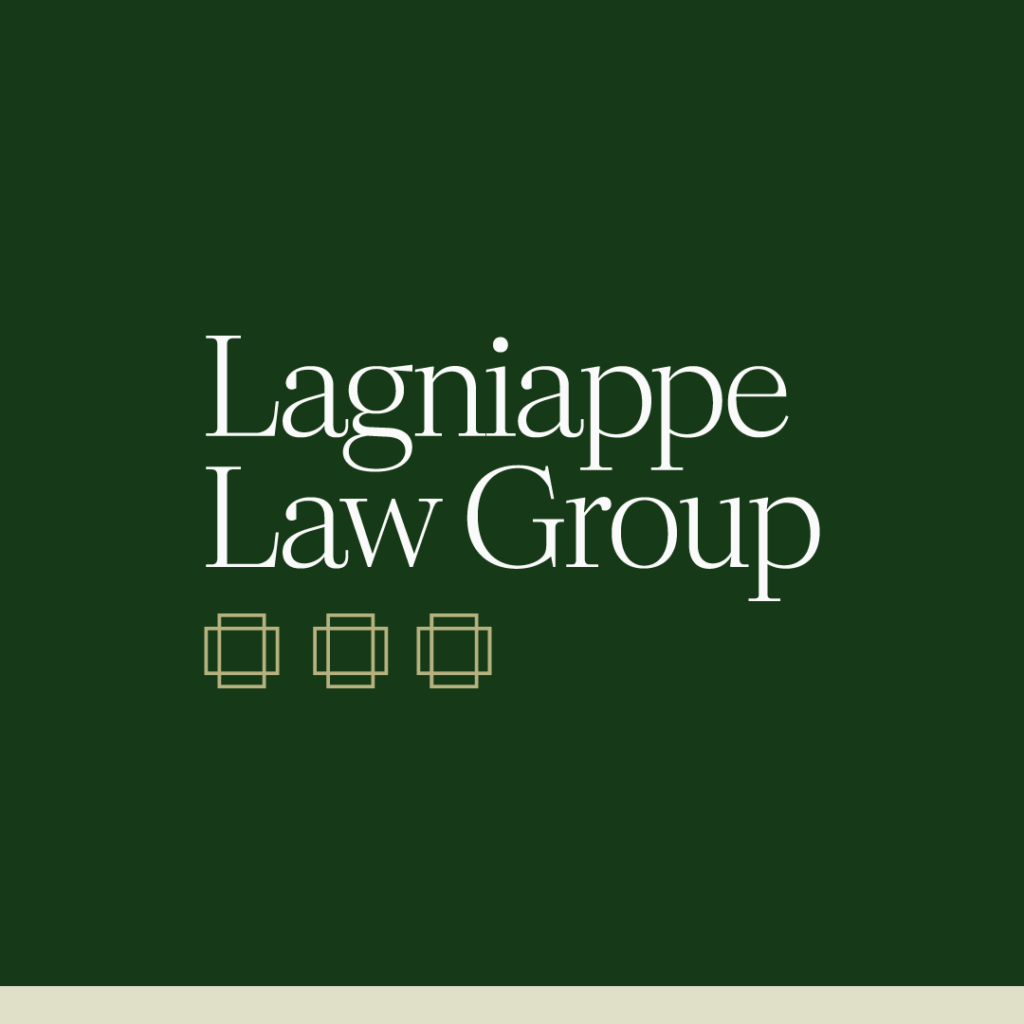 Lagniappe Law Group logo with green background