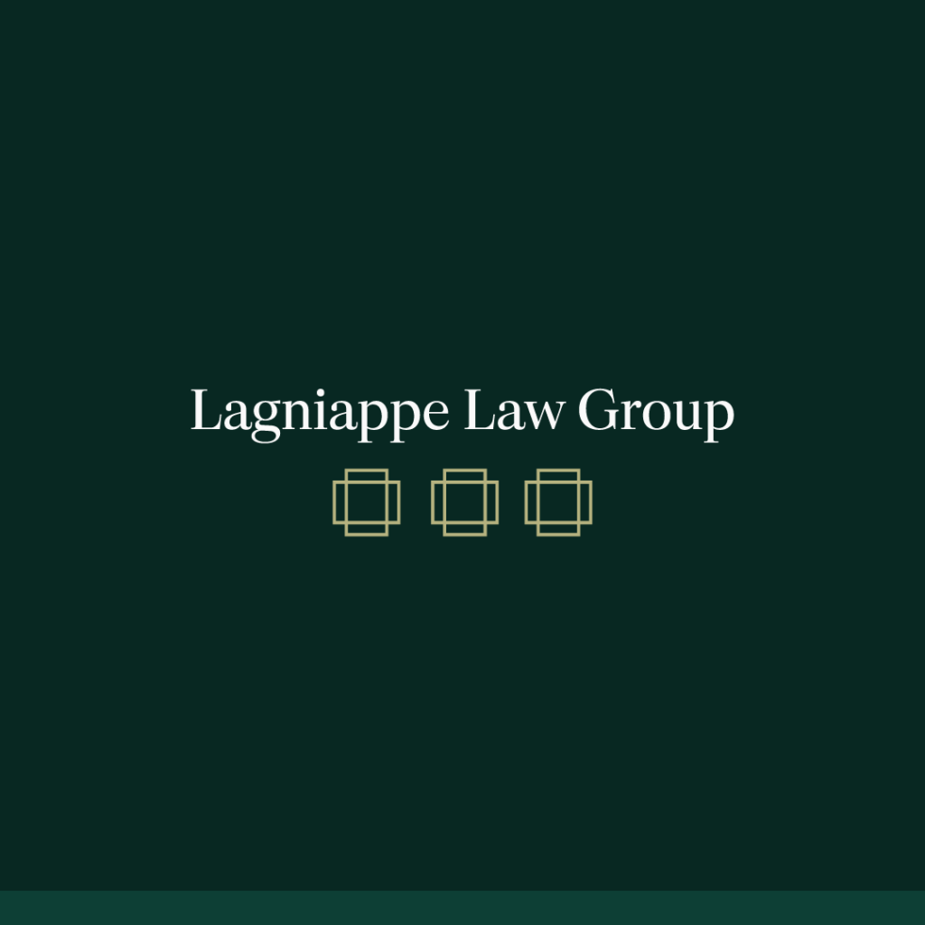Lagniappe Law Group logo with dark green background