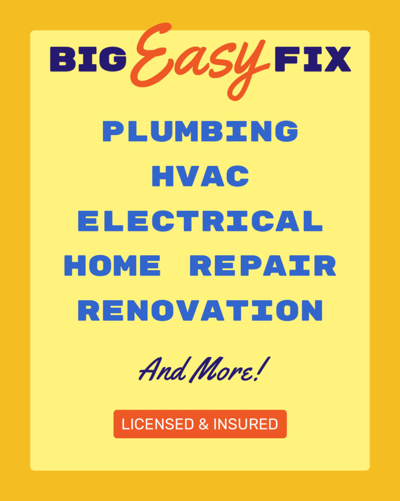 Big Easy Fix social media graphic example