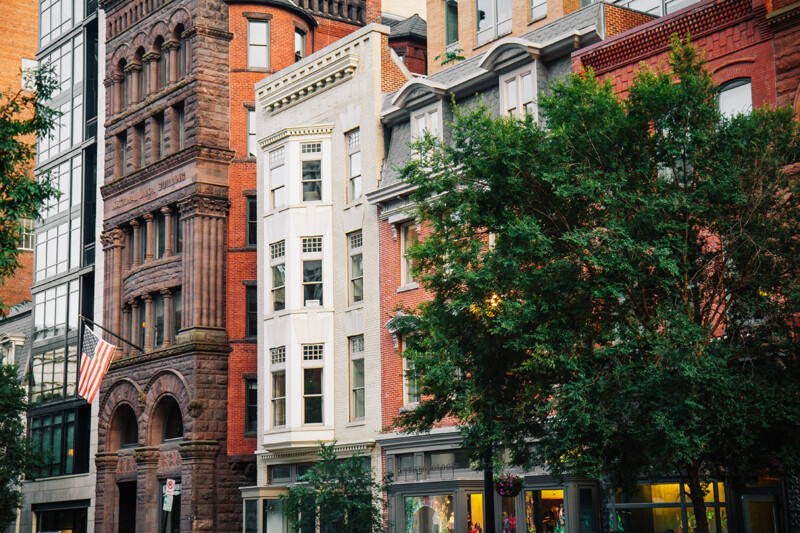 Storefronts and Apartments in Downtown DC