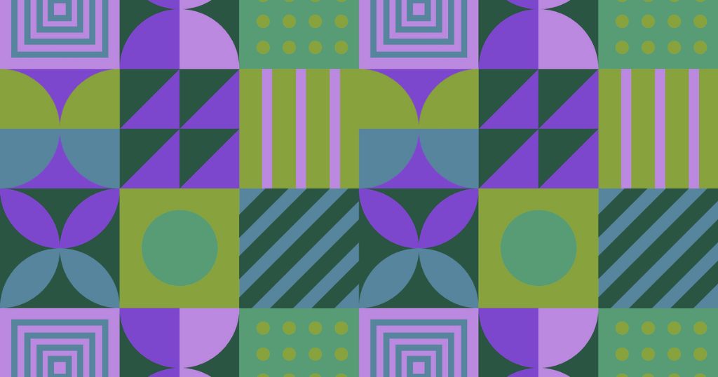 A collection of colorful maximalist graphic patterns.
