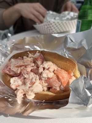 A lobster roll from Jordan's trip to Boston for Hubspot's Unbound Conference